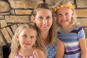 Mrs. Binette with her daughters