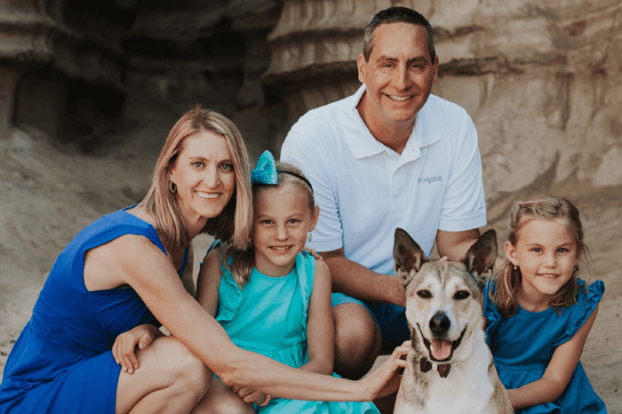 Donya Binette with her family