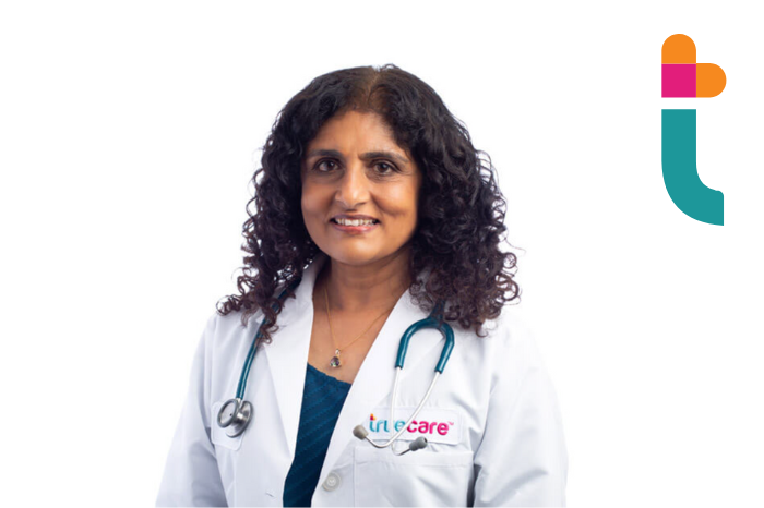 A portrait photo of Dr. Radha Iyengar, the provider we highlighted in this blog.