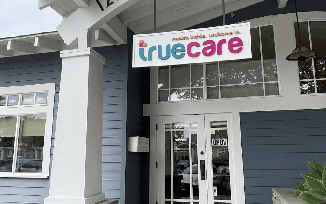 The front door of our Carlsbad health center, located in a serene beach town that adds a layer of comfort and job satisfaction for those who work at TrueCare Carlsbad.